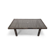 Woodridge 34"x66" Woven Conversation Table W/ Glass - The Great Escape