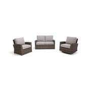 Woodridge 3 Piece Loveseat Group Canvas Steel - The Great Escape