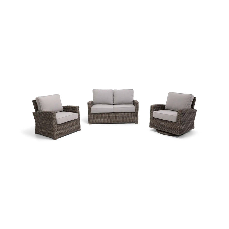 Woodridge 3 Piece Loveseat Group Canvas Steel - The Great Escape