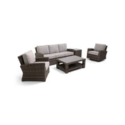 Woodridge 5 Piece Sofa Chat Group Canvas Steel - The Great Escape