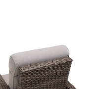 Woodridge Cushioned Woven High Back Recliner Canvas Steel - The Great Escape