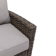 Woodridge Cushioned Woven High Back Recliner Canvas Steel - The Great Escape