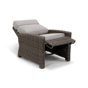 Woodridge Cushioned Woven High Back Recliner Canvas Steel - The Great Escape