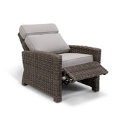 Woodridge Cushioned Woven High Back Recliner Canvas Steel - The Great Escape
