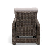 Woodridge Cushioned Woven High Back Recliner Canvas Steel - The Great Escape