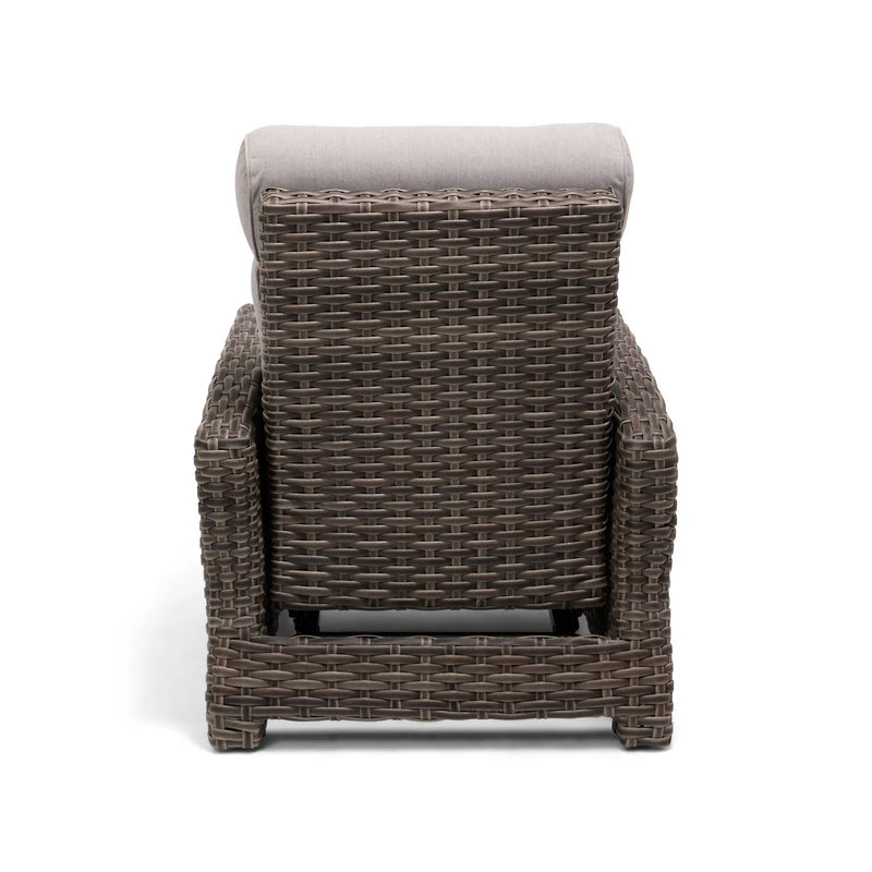 Woodridge Cushioned Woven High Back Recliner Canvas Steel - The Great Escape