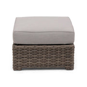 Woodridge Cushioned Ottoman Canvas Steel - The Great Escape 