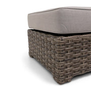 Woodridge Cushioned Ottoman - Canvas Steel - The Great Escape