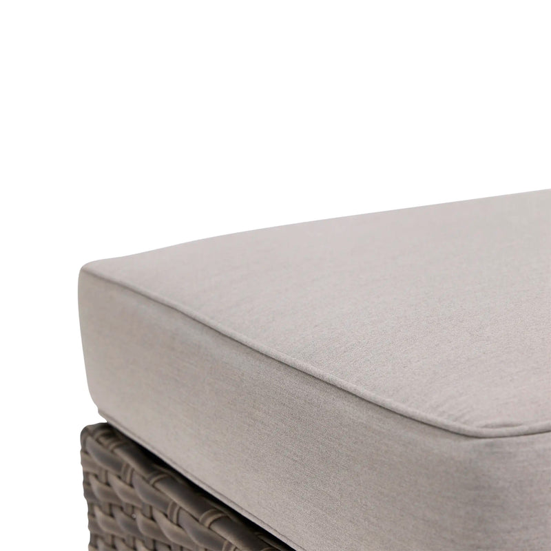 Woodridge Cushioned Ottoman - Canvas Steel - The Great Escape