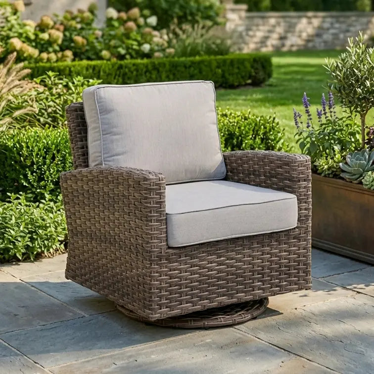 Woodridge Swivel Glider Canvas Steel - The Great Escape