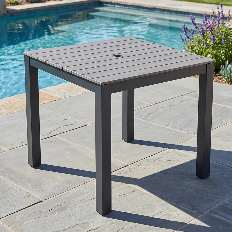 Woodridge 33 Inch Square Dura Slat Dining Table - The Great Escape