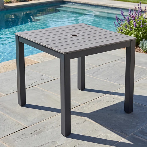 Woodridge 33 Inch Square Dura Slat Dining Table - The Great Escape