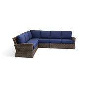 Woodridge 4 Piece Sectional Group Canvas Indigo - The Great Escape