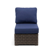 Woodridge Armless Section Canvas Indigo - The Great Escape