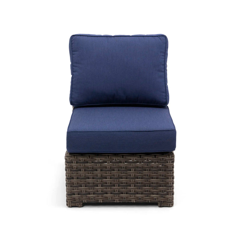 Woodridge Armless Section Canvas Indigo - The Great Escape