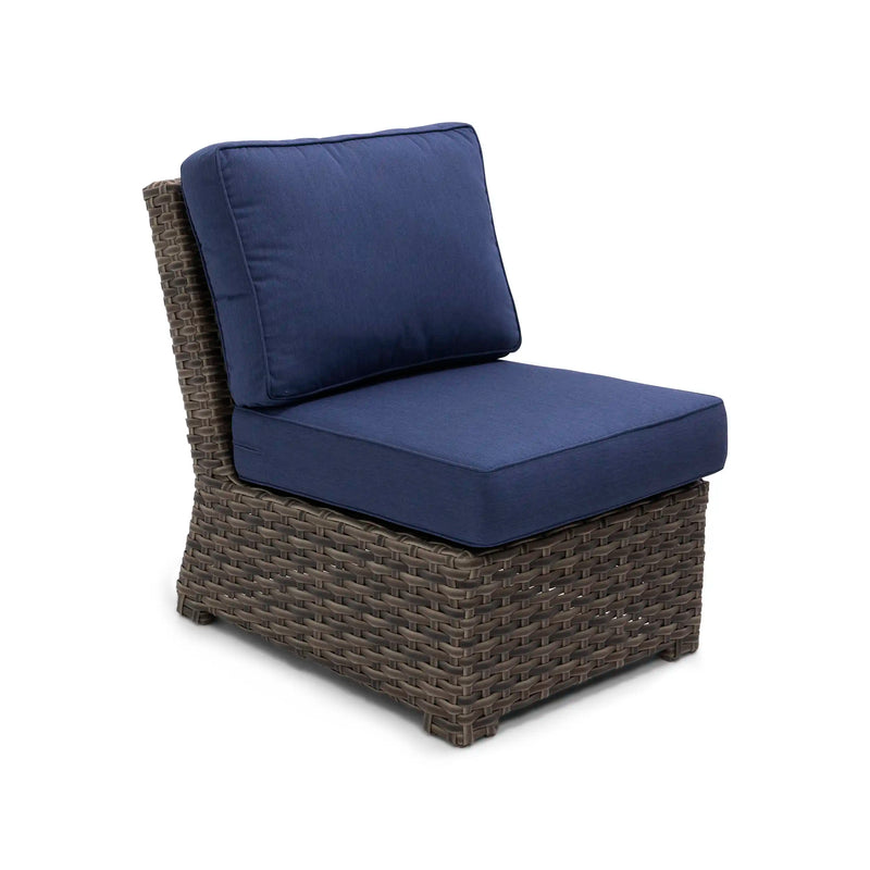 Woodridge Armless Section Canvas Indigo - The Great Escape