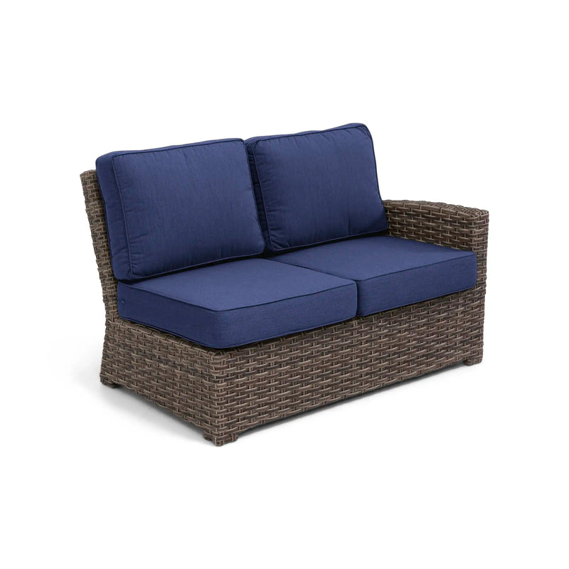 Woodridge Left Arm Loveseat Section Canvas Indigo - The Great Escape