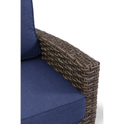 Woodridge Left Arm Loveseat Section Canvas Indigo - The Great Escape