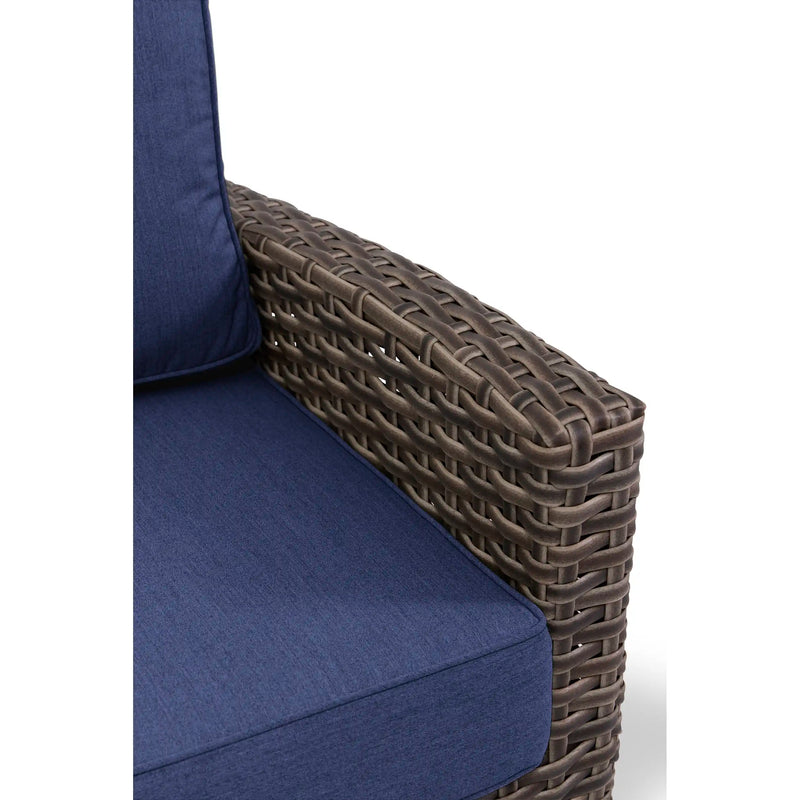 Woodridge Left Arm Loveseat Section Canvas Indigo - The Great Escape
