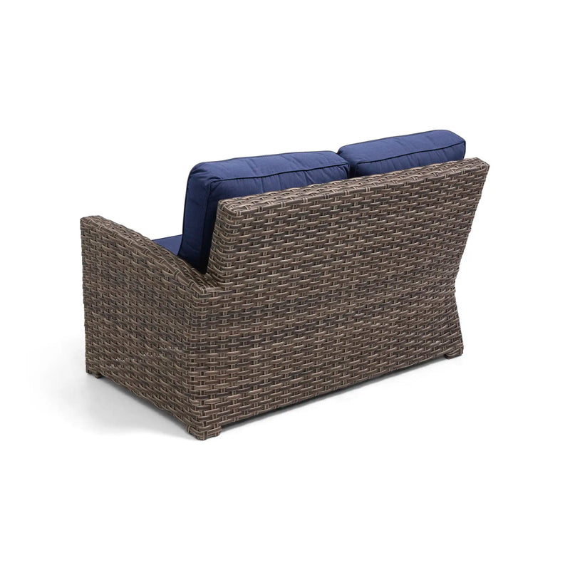 Woodridge Left Arm Loveseat Section Canvas Indigo - The Great Escape