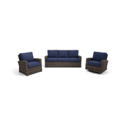 Woodridge 3 Piece Sofa Group Canvas Indigo - The Great Escape