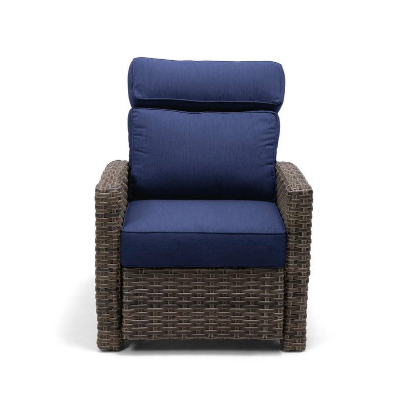 Woodridge Cushioned Recliner Canvas Indigo - The Great Escape