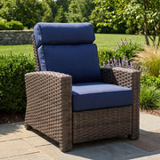 Woodridge Cushioned Recliner - Canvas Indigo - The Great Escape