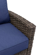 Woodridge Cushioned Recliner Canvas Indigo - The Great Escape