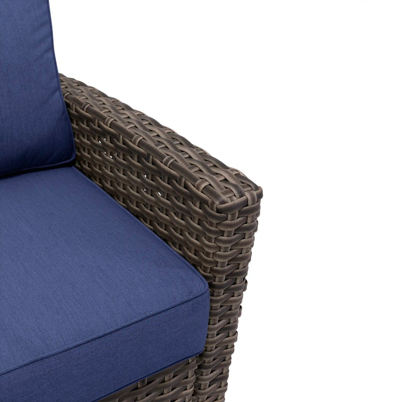 Woodridge Cushioned Recliner Canvas Indigo - The Great Escape