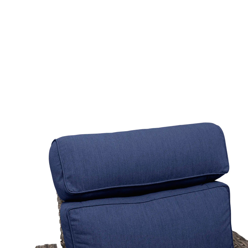 Woodridge Cushioned Recliner Canvas Indigo - The Great Escape