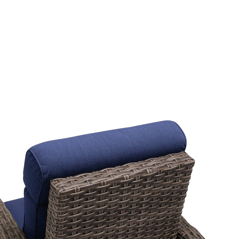 Woodridge Cushioned Recliner Canvas Indigo - The Great Escape