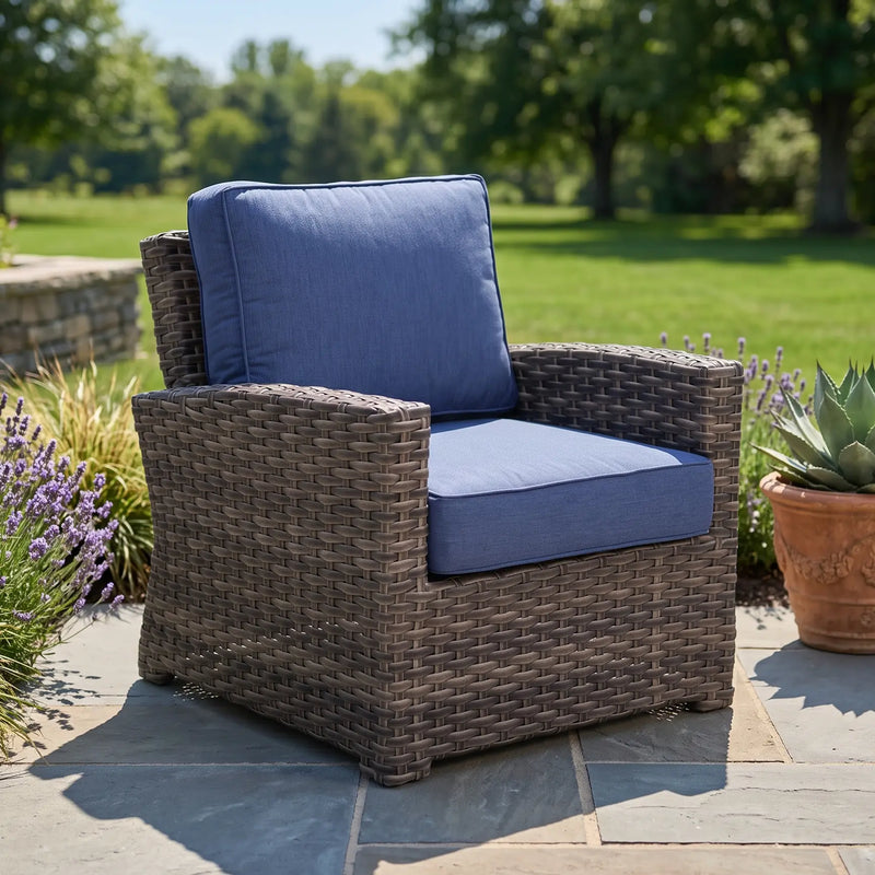 Woodridge Lounge Chair Canvas Indigo - The Great Escape