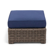 Woodridge Cushioned Ottoman Canvas Indigo - The Great Escape 