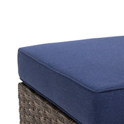 Woodridge Cushioned Ottoman Canvas Indigo - The Great Escape 