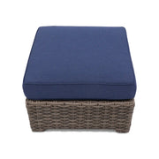 Woodridge Cushioned Ottoman Canvas Indigo - The Great Escape 