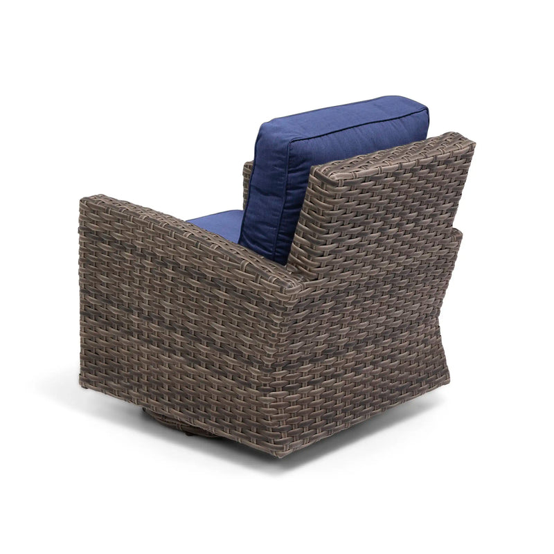 Woodridge Swivel Glider Canvas Indigo - The Great Escape