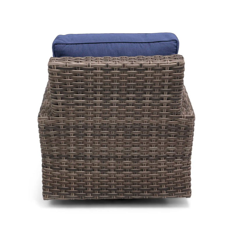 Woodridge Swivel Glider Canvas Indigo - The Great Escape