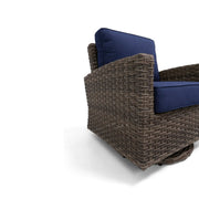 Woodridge Swivel Glider Canvas Indigo - The Great Escape