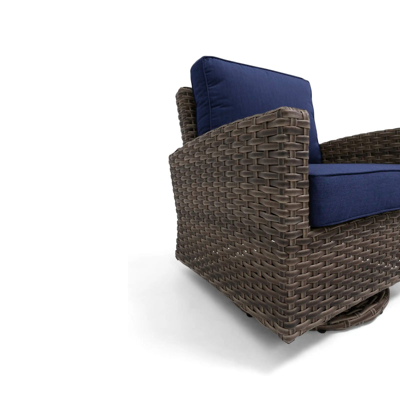 Woodridge Swivel Glider Canvas Indigo - The Great Escape