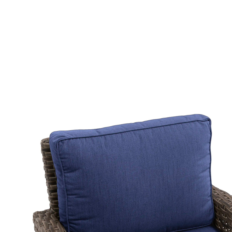 Woodridge Swivel Glider Canvas Indigo - The Great Escape