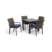 Woodridge 5 Piece Woven Dining Group Canvas Indigo - The Great Escape