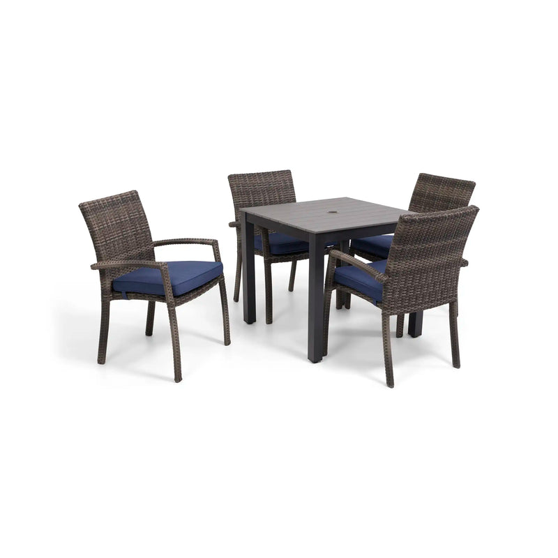 Woodridge 5 Piece Woven Dining Group Canvas Indigo - The Great Escape