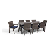 Woodridge 9 Piece Woven Dining Group Canvas Indigo - The Great Escape