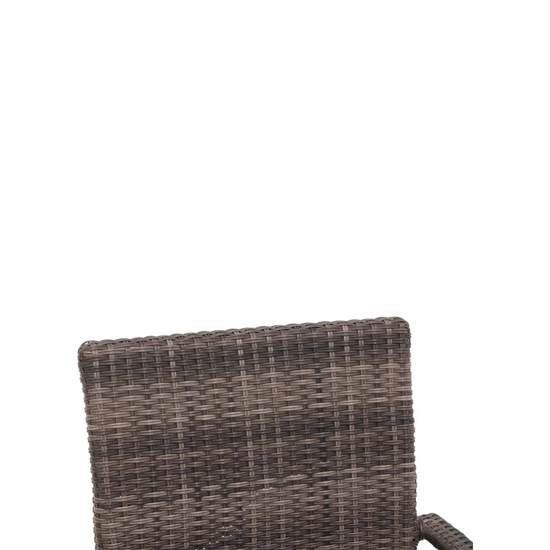 Woodridge Woven Stacking Dining Arm Chair With Canvas Indigo Seat Pad - The Great Escape