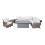 Woodridge 6 Piece Sectional Firepit Group - The Great Escape