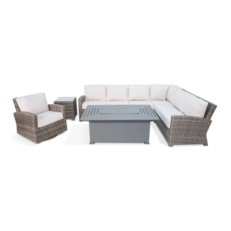Woodridge 6 Piece Sectional Firepit Group - The Great Escape