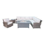 Woodridge 6 Piece Sectional Firepit Group - The Great Escape