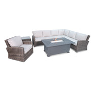 Woodridge 6 Piece Sectional Firepit Group - The Great Escape