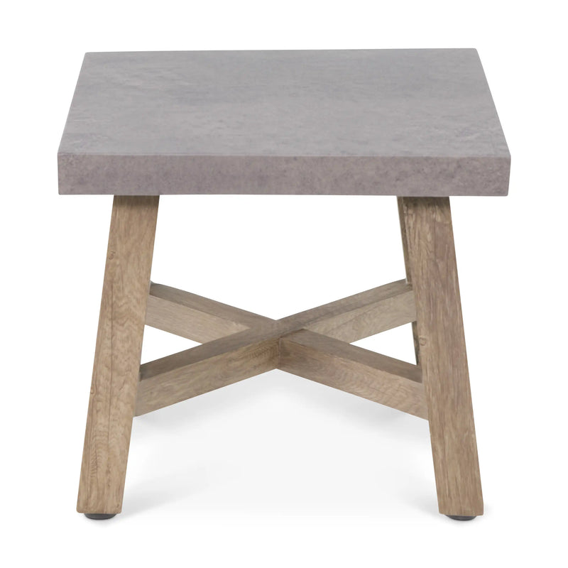 24" Square Concrete Faux/Salvage Lumber DLX End Table - The Great Escape