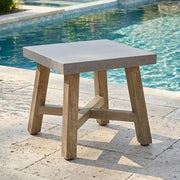 24" Square Concrete Faux/Salvage Lumber DLX End Table - The Great Escape